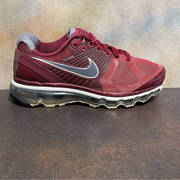 Nike Air Max 2010 Flywire 386374-600 Retro Maroon Women's Sneakers Size 6.5M - Picture 10 of 16